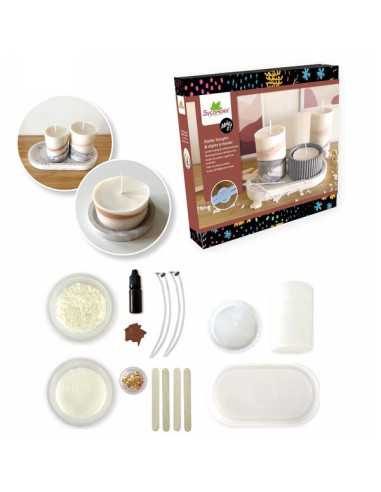 Coffret bougies et jesmonite - Sycomore
