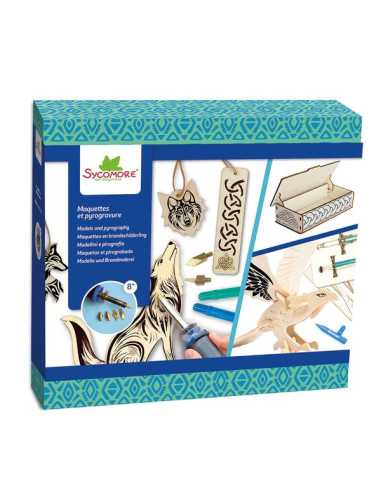 Coffret Maquettes et pyrogravure...