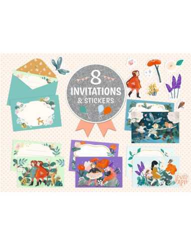 Cartes d'invitation Copines du jardin...