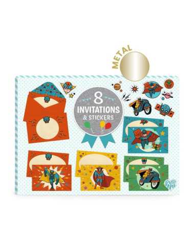 Cartes d'invitation Pow Bang - Djeco Cartes d'invitation Pow Bang - Djeco