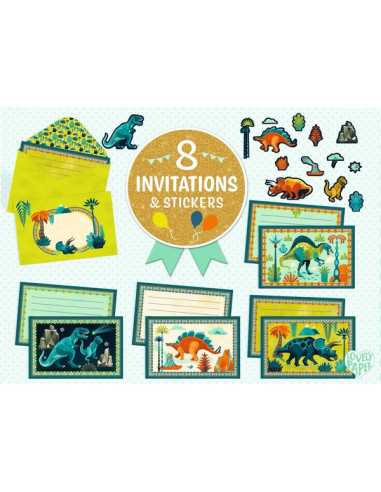 Cartes d'invitation Cric croc Dino...