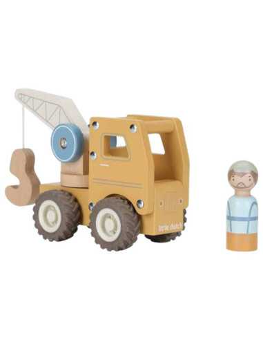 Camion grue en bois - Little Dutch