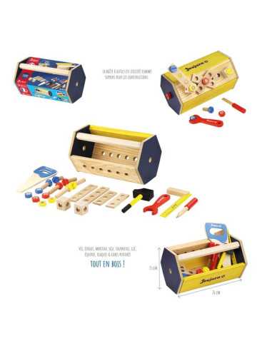 Caisse à outils en bois - Jeujura Caisse à outils en bois - Jeujura