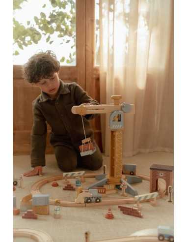 Grue et chantier de construction -... Grue et chantier de construction -...