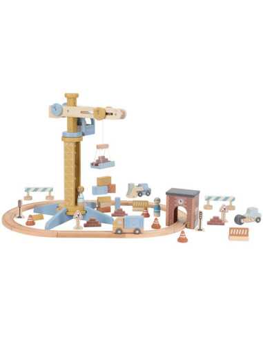 Grue et chantier de construction -... Grue et chantier de construction -...