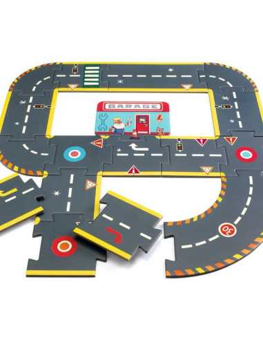Puzzle géant circuit city - Djeco Puzzle géant circuit city - Djeco