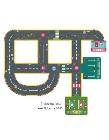 Puzzle géant circuit city - Djeco Puzzle géant circuit city - Djeco