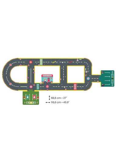 Puzzle géant circuit city - Djeco Puzzle géant circuit city - Djeco