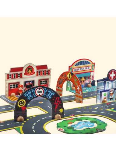 Puzzle'Up géant Ville - Djeco Puzzle'Up géant Ville - Djeco