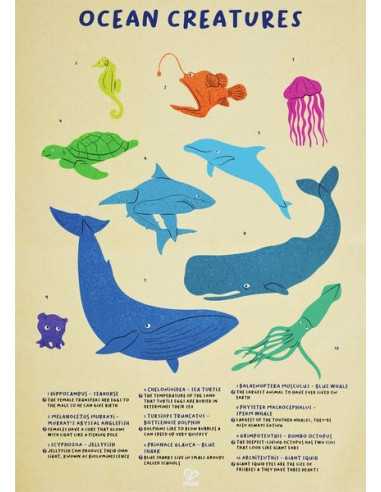 Puzzle géant Baleine 200 pièces - Hape Puzzle géant Baleine 200 pièces - Hape