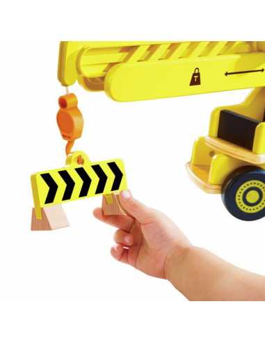 Grande grue de chantier en bois - Hape Grande grue de chantier en bois - Hape
