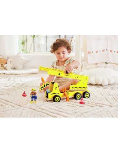 Grande grue de chantier en bois - Hape Grande grue de chantier en bois - Hape