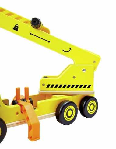 Grande grue de chantier en bois - Hape Grande grue de chantier en bois - Hape