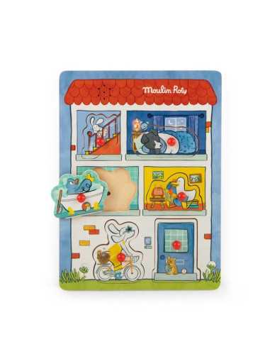Puzzle sonore en bois Puce & Pilou -...