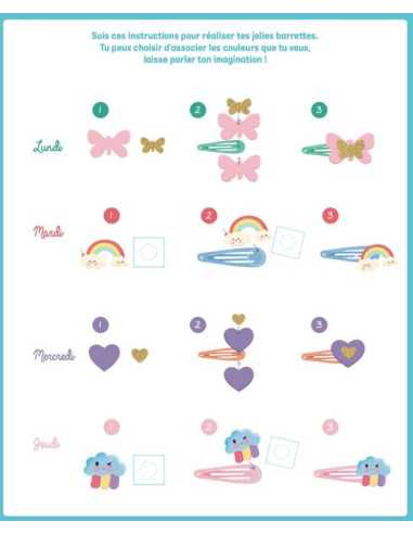 Mon semainier de barrettes arc en... Mon semainier de barrettes arc en...