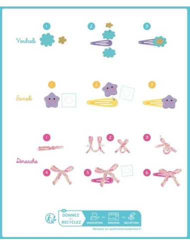 Mon semainier de barrettes arc en... Mon semainier de barrettes arc en...