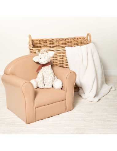 Fauteuil club enfant taupe - Amadeus... Fauteuil club enfant taupe - Amadeus...