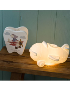 Lampe avion en porcelaine -... 2