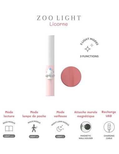 Lampe 3-en-1 Zoo Light Licorne - The... Lampe 3-en-1 Zoo Light Licorne - The...