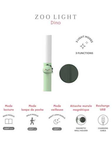 Lampe 3-en-1 Zoo Light Dinosaure -... Lampe 3-en-1 Zoo Light Dinosaure -...