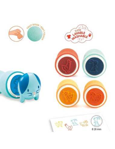 Tampons animaux de la ferme - Djeco Tampons animaux de la ferme - Djeco