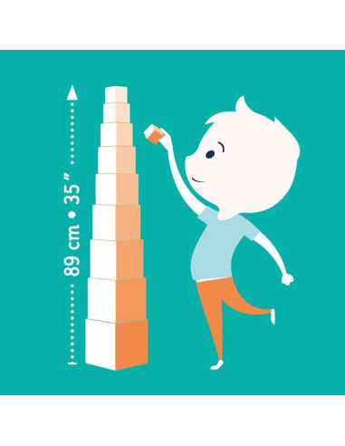 Cubes à empiler rigolos - Djeco Cubes à empiler rigolos - Djeco