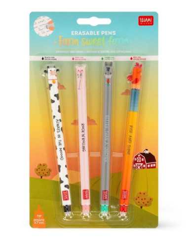 Set de 4 stylos à encre gel effaçable... Set de 4 stylos à encre gel effaçable...