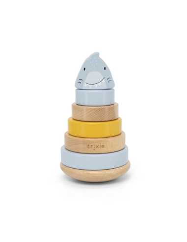 Jouet à empiler en bois Requin - Trixie Jouet à empiler en bois Requin - Trixie