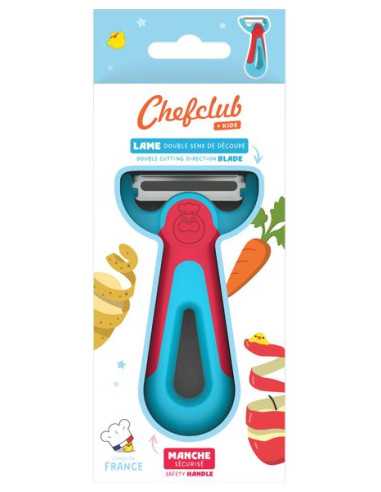 Eplucheur bleu et rouge - Chefclub Kids Eplucheur bleu et rouge - Chefclub Kids