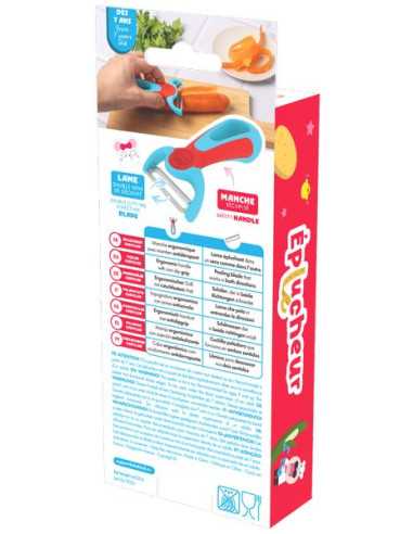 Eplucheur bleu et rouge - Chefclub Kids Eplucheur bleu et rouge - Chefclub Kids