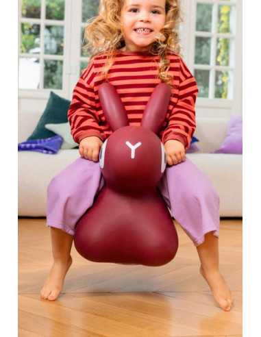 Animal sauteur lapin Hoppi bordeaux -... Animal sauteur lapin Hoppi bordeaux -...