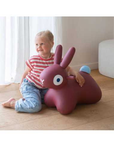 Animal sauteur lapin Hoppi bordeaux -... Animal sauteur lapin Hoppi bordeaux -...