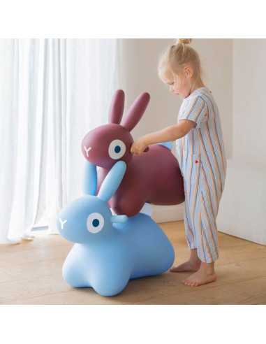 Animal sauteur lapin Hoppi bordeaux -... Animal sauteur lapin Hoppi bordeaux -...