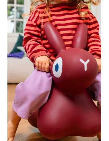 Animal sauteur lapin Hoppi bordeaux -... Animal sauteur lapin Hoppi bordeaux -...