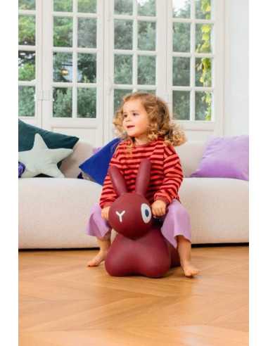 Animal sauteur lapin Hoppi bordeaux -... Animal sauteur lapin Hoppi bordeaux -...
