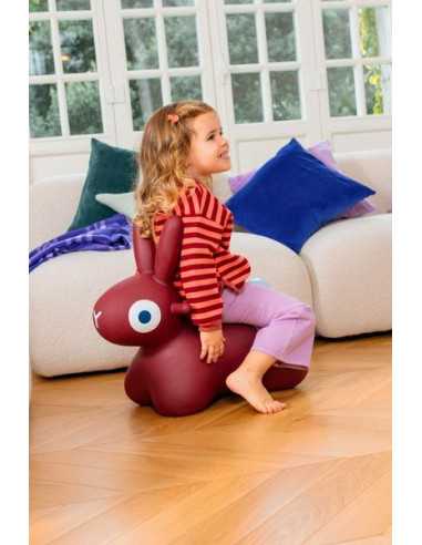 Animal sauteur lapin Hoppi bordeaux -... Animal sauteur lapin Hoppi bordeaux -...