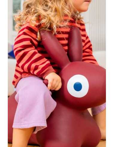 Animal sauteur lapin Hoppi bordeaux -... Animal sauteur lapin Hoppi bordeaux -...