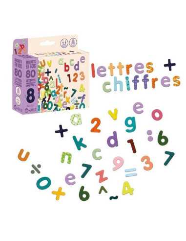 Magnets bois 80 lettres minuscules et... Magnets bois 80 lettres minuscules et...