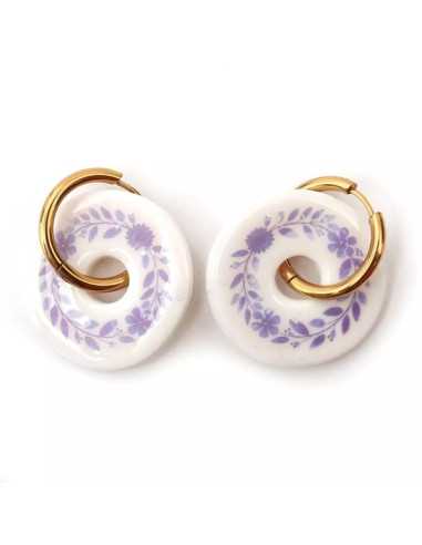 Kit créoles à pampilles en Fimo -... Kit créoles à pampilles en Fimo -...