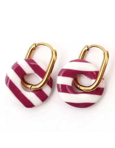 Kit créoles à pampilles en Fimo -... Kit créoles à pampilles en Fimo -...