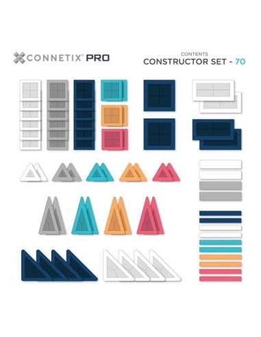 Pro constructor set 70 pièces - Connetix Pro constructor set 70 pièces - Connetix