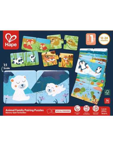 Puzzles Famille d’animaux - Hape Puzzles Famille d’animaux - Hape