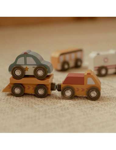9 véhicules en bois - Little Dutch 9 véhicules en bois - Little Dutch