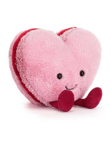 Peluche Colette le macaron coeur rose...