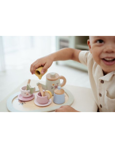 Service à thé en bois -... 2