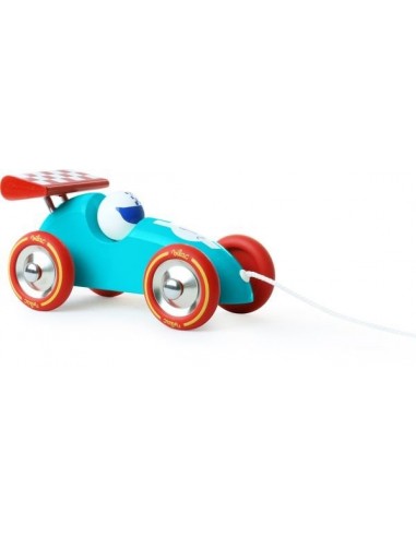 Voiture de course turquoise et rouge... Voiture de course turquoise et rouge...