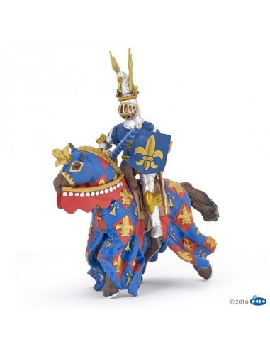Figurine cheval bleu fleur de lys - Papo Figurine cheval bleu fleur de lys - Papo
