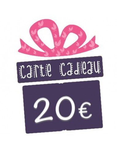 Carte cadeau 20 euros 