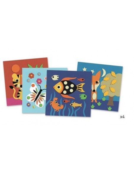 Activités manuelles pour enfants 3 ans collage feutrine enfant Djeco -  Cdiscount Beaux-Arts et Loisirs créatifs