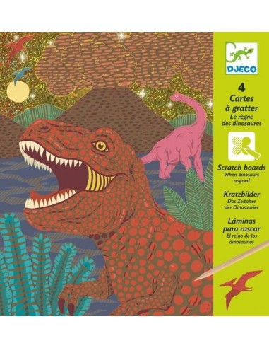 Cartes à gratter dinosaures - Djeco